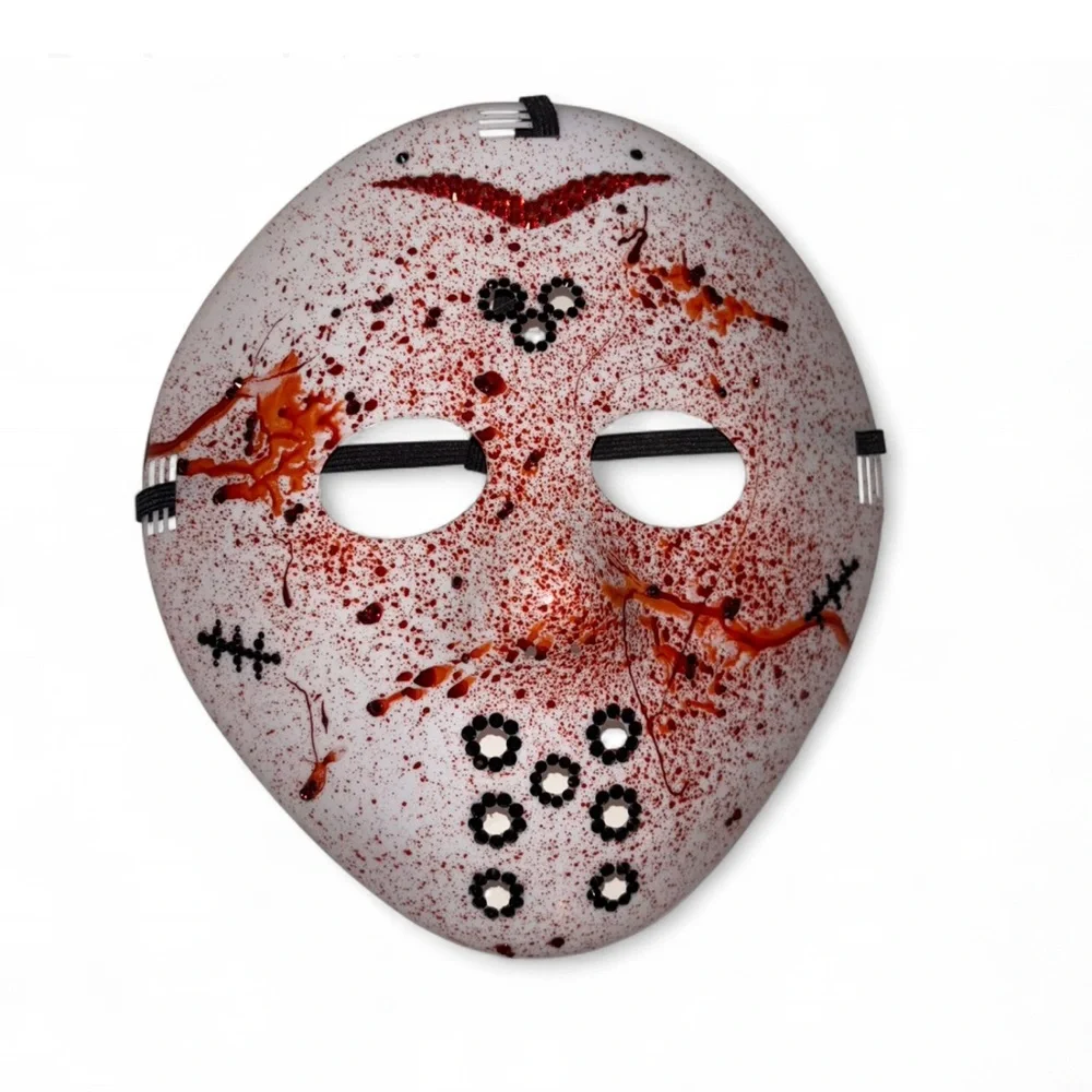 Horror Splash Jason Hockey Mask With Rhinestones New